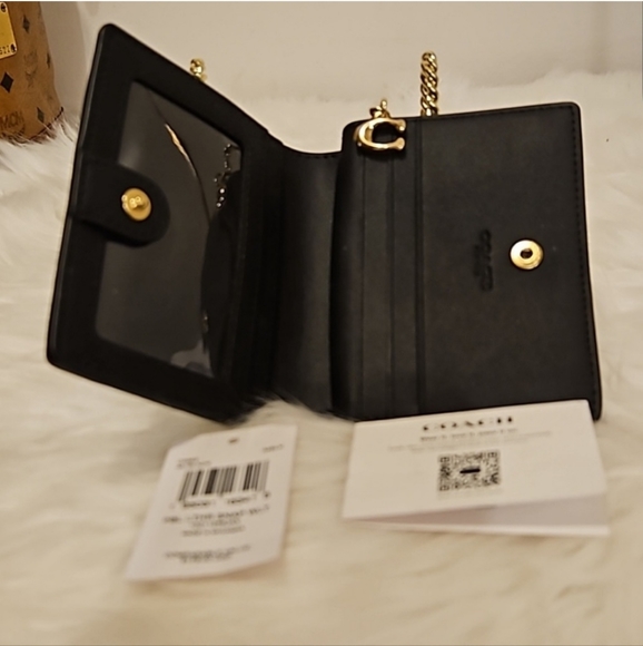 Coach Black Leather Snap Wallet - Picture 4 of 5